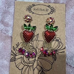 Strawberry dangle earrings
